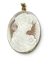 Pendente Mandile 1922 Donna Cammei  in Argento Conchiglia 2MCICM111.14 - 2MCICM111.14